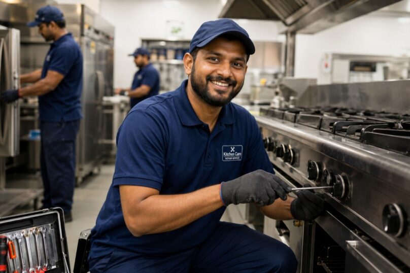 Commercial Gas Stove Repair & Service in Hyderabad by the Kitchen care co